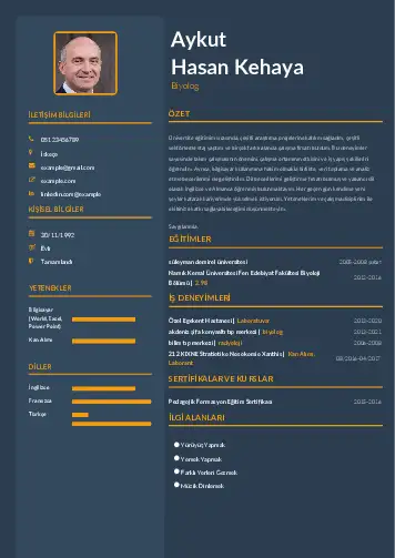 Biyolog CV Örnekleri cv indir